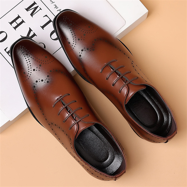 British men's large size black business formal soft-soled suit casual leather shoes