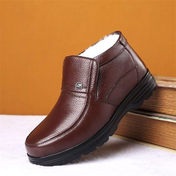 Extra large size cotton shoes men's wool snow boots