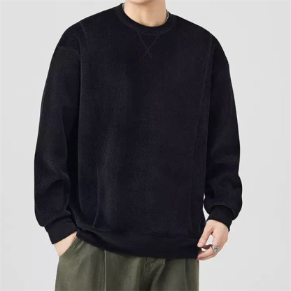 New men's simple round neck sweatshirt