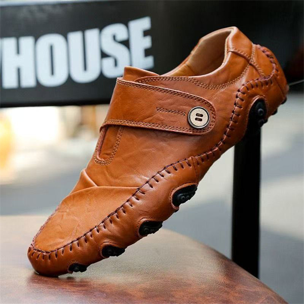 Men's genuine leather soft-soled casual driving shoes