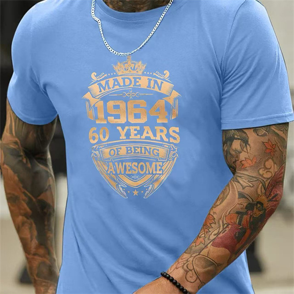 Men's Comfortable Era Printed Short-Sleeve T-Shirt