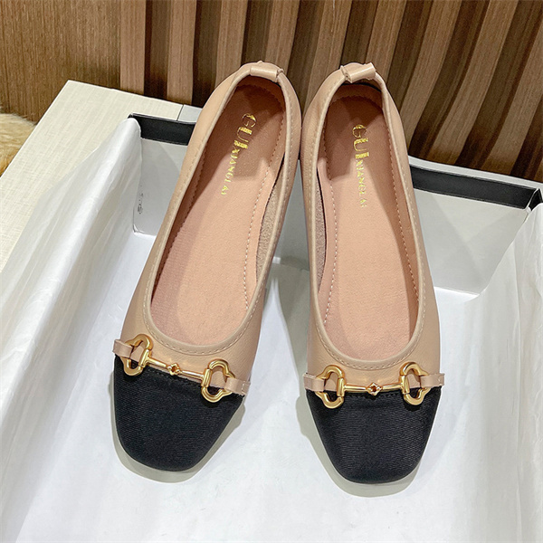 Women's vintage genuine leather Chanel style loafers
