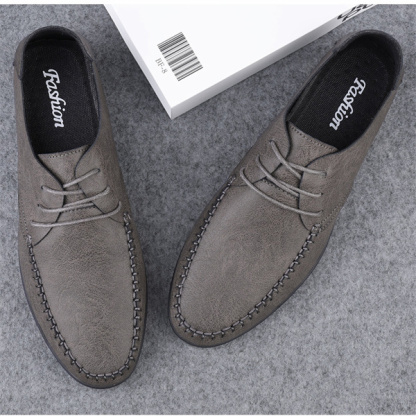 New soft-soled business leather shoes for men, fashionable lace-up trendy youth shoes