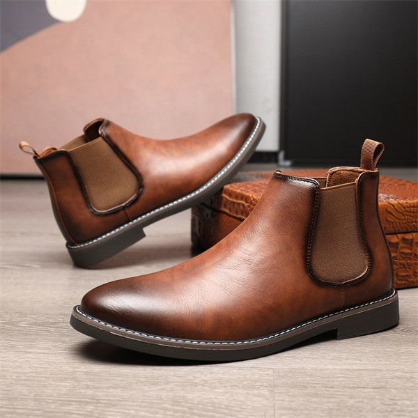 New breathable high-top Martin boots for men in spring and autumn, British style retro work boots