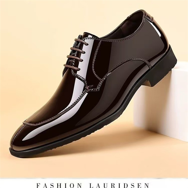 New large size leather shoes for men breathable business formal Britis