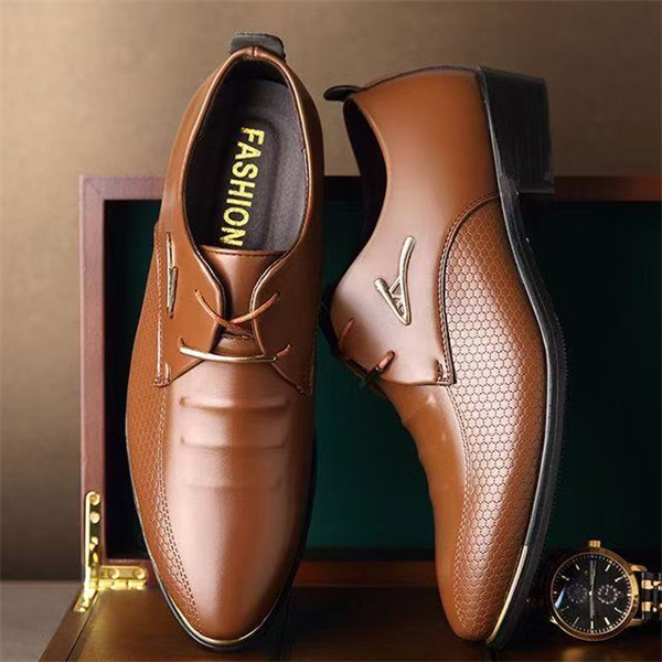 New large size men's leather shoes business formal shoes men's lace-up casual shoes