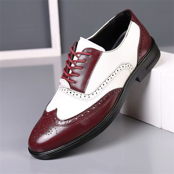 New spring and autumn men's business casual formal wear Brock leather shoes youth trendy fashion versatile large-size men's shoes