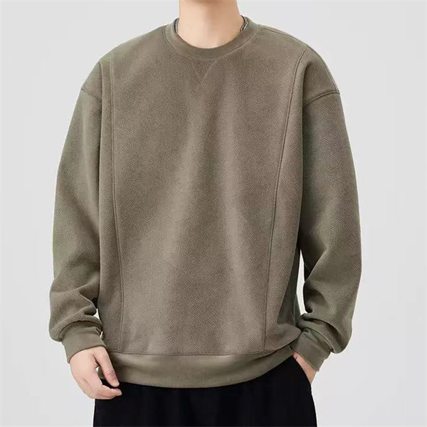 New men's simple round neck sweatshirt