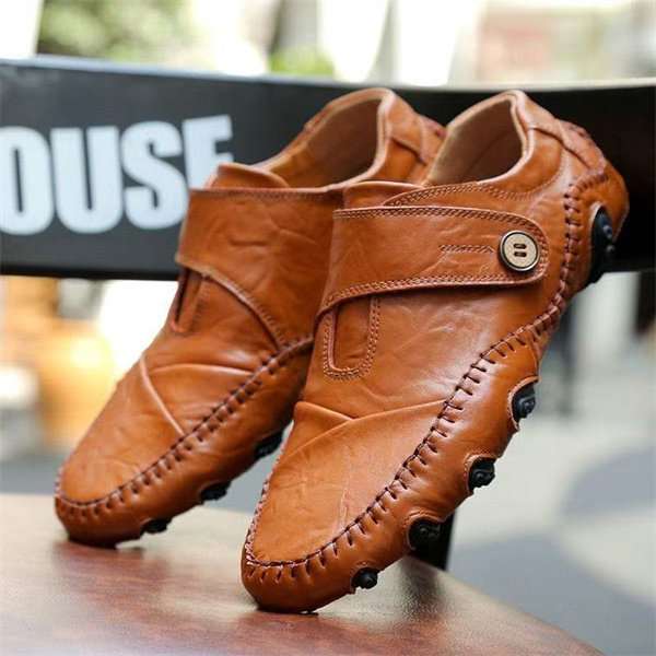 Men's genuine leather soft-soled casual driving shoes