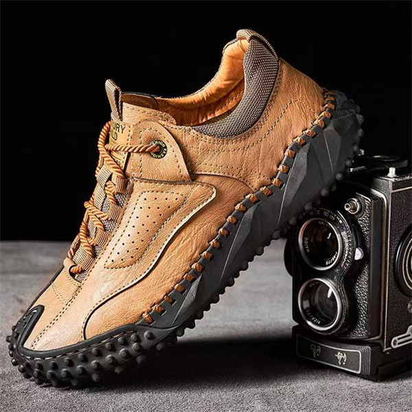 Men's lace-up casual leather shoes