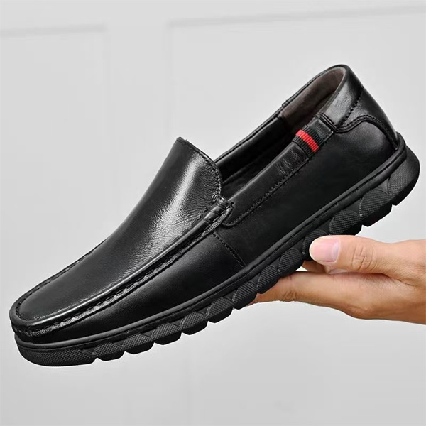 【Top Grain Leather, Soft Sole & Soft Upper】Slip-on Business Casual Leather Shoes