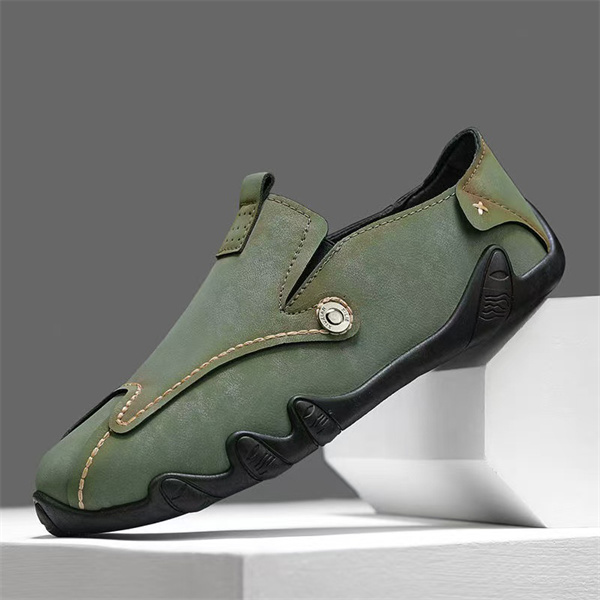 Fashion leather shoes men's soft sole casual octopus toe shoes fashion casual shoes lazy shoes