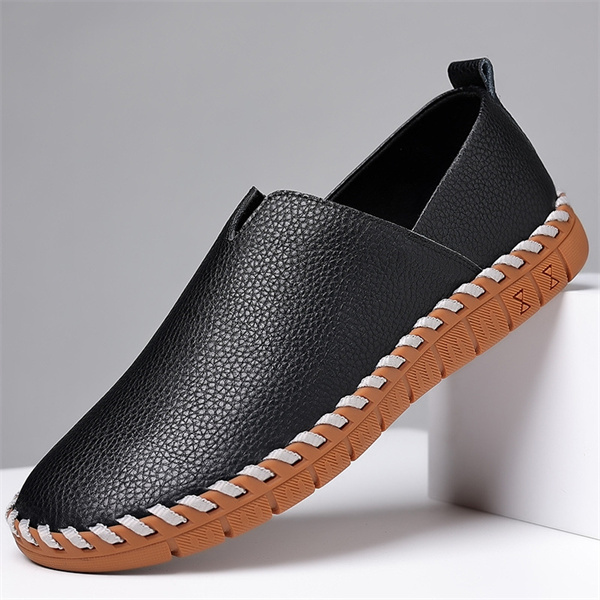 New men's casual shoes slip-on business casual leather shoes fashionable all-match sports casual shoes