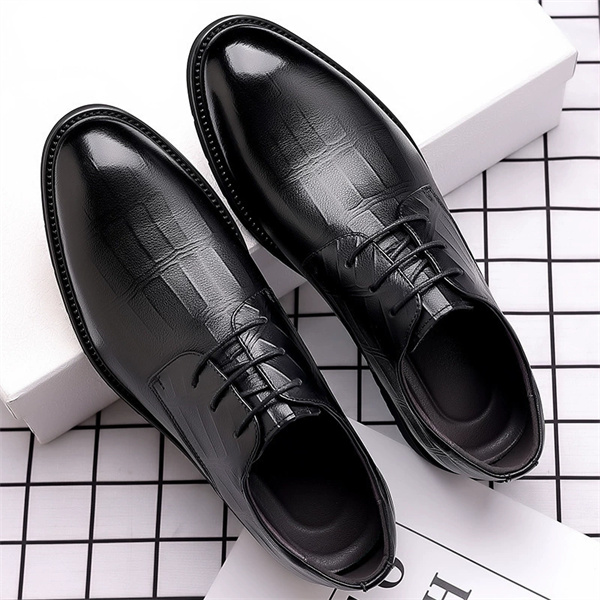 British business pointed toe men's leather shoes