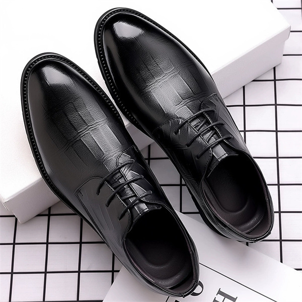 British business pointed toe men's leather shoes