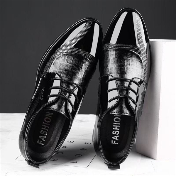 Men's leather shoes new business formal shoes large size shoes men's lace-up wedding shoes versatile casual shoes