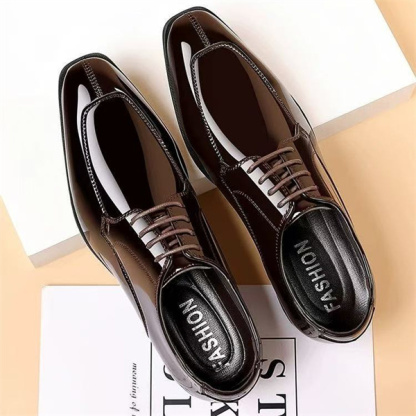 New large size leather shoes for men breathable business formal British style casual soft sole black shoes for men