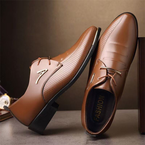 New large size men's leather shoes business formal shoes men's lace-up casual shoes