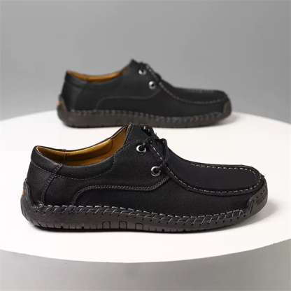 Casual fashion hand-sewn shoes genuine leather trendy shoes British style breathable driving shoes