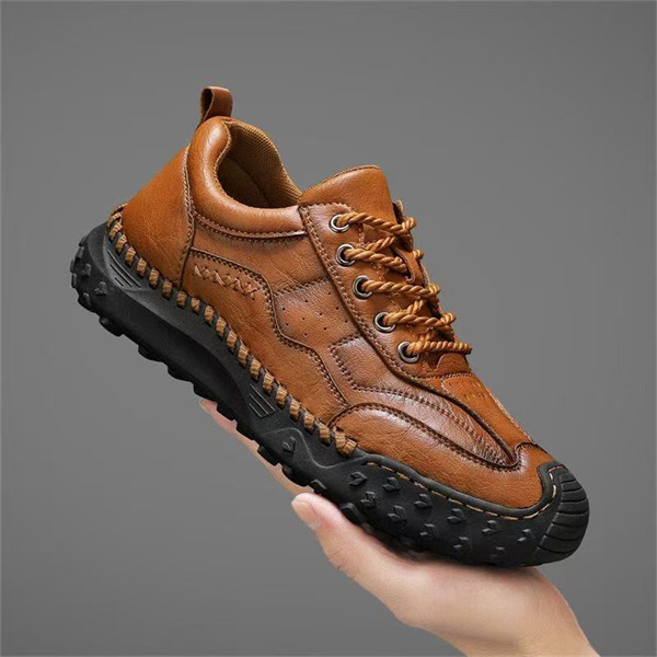 Men's sports leisure running non-slip outdoor leather shoes
