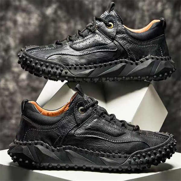 Men's lace-up casual leather shoes