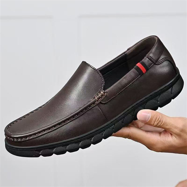 【Top Grain Leather, Soft Sole & Soft Upper】Slip-on Business Casual Leather Shoes