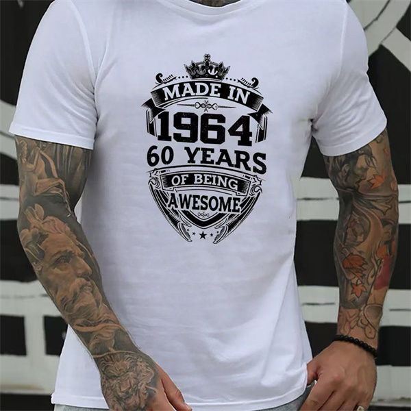 Men's Comfortable Era Printed Short-Sleeve T-Shirt