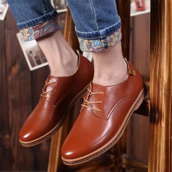 Men's casual round toe work shoes