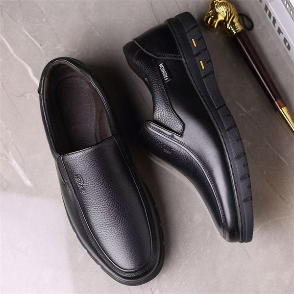 shein men's leather shoes genuine leather breathable business casual men's soft bottom non-slip leather shoes