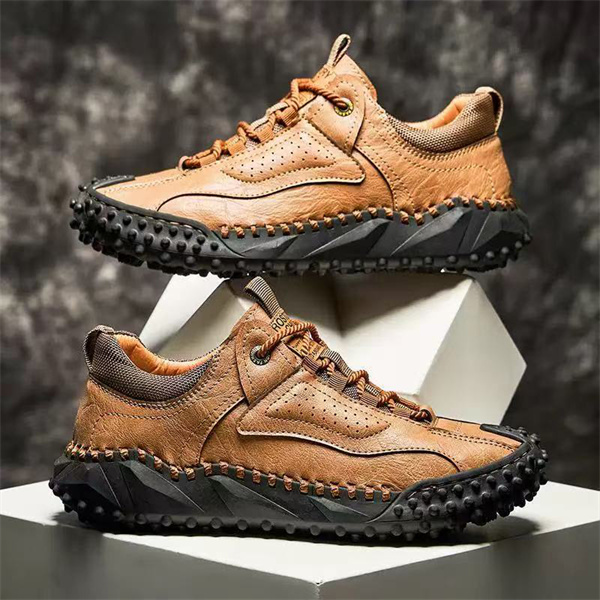 Men's lace-up casual leather shoes