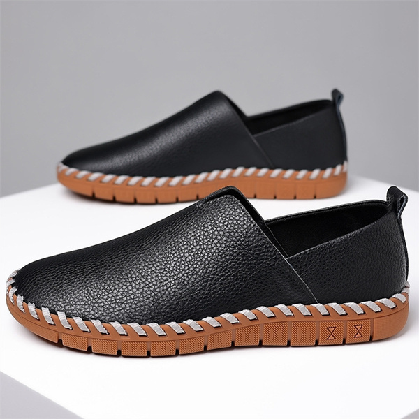 New men's casual shoes slip-on business casual leather shoes fashionable all-match sports casual shoes