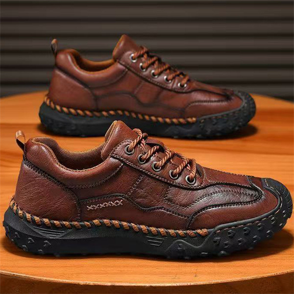 Men's sports leisure running non-slip outdoor leather shoes