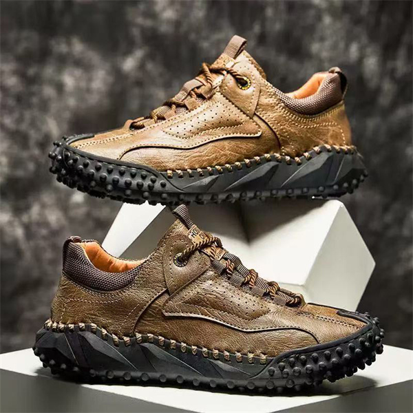 Men's lace-up casual leather shoes