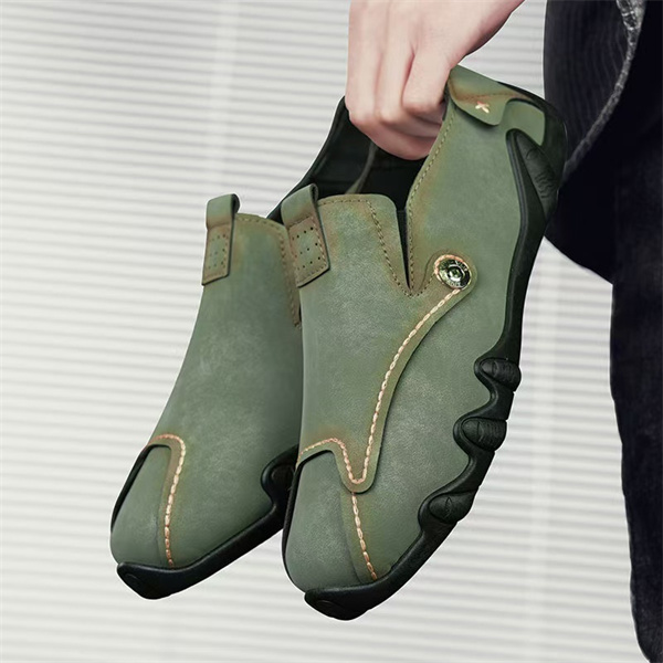 Fashion leather shoes men's soft sole casual octopus toe shoes fashion casual shoes lazy shoes