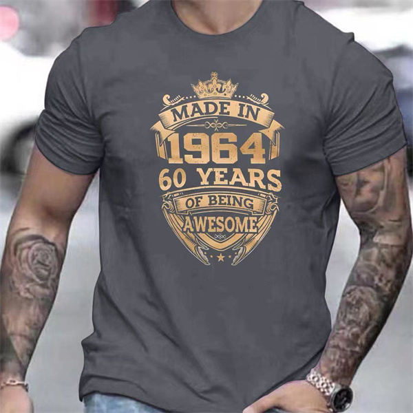 Men's Comfortable Era Printed Short-Sleeve T-Shirt