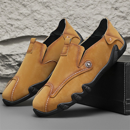 Fashion leather shoes men's soft sole casual octopus toe shoes fashion casual shoes lazy shoes
