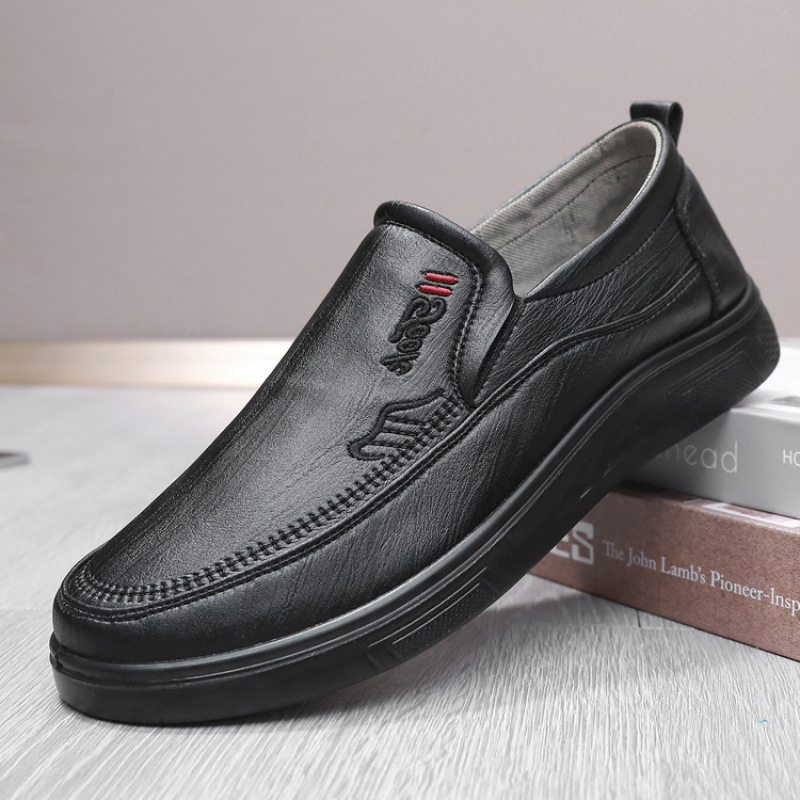 Men's Genuine Leather Soft Insole Casual Comfort Leather Slip-On Loafe