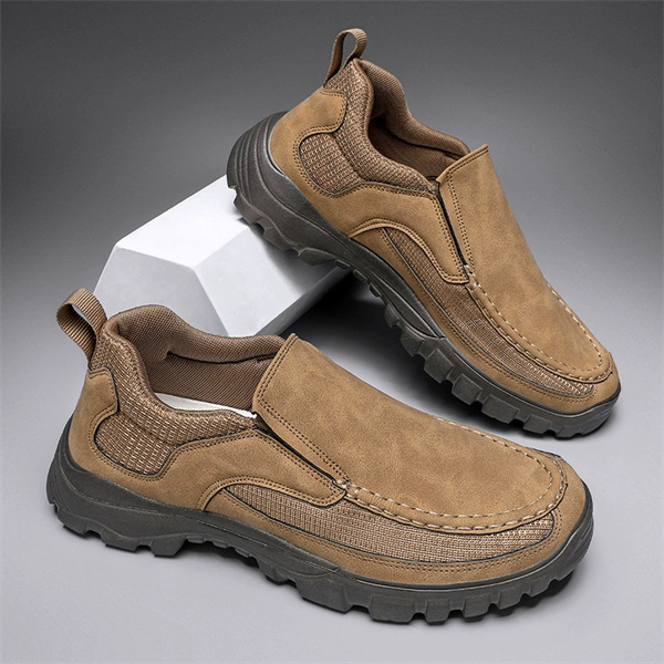 Men's Slip-On Suede Outdoor Shoes – Breathable Lightweight Design with Non-Slip Sole for Hiking, Travel and Casual Wear