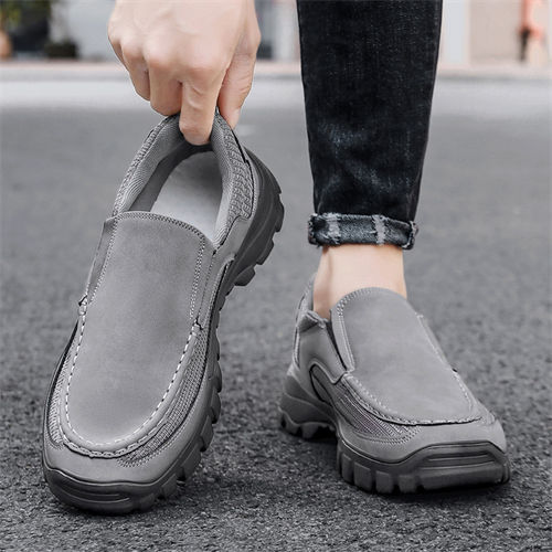 Men's Slip-On Suede Outdoor Shoes – Breathable Lightweight Design with Non-Slip Sole for Hiking, Travel and Casual Wear