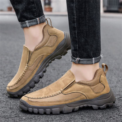 Men's Slip-On Suede Outdoor Shoes – Breathable Lightweight Design with Non-Slip Sole for Hiking, Travel and Casual Wear