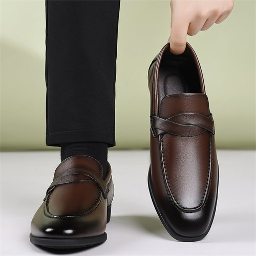 Summer casual slip-on British leather shoes loafers
