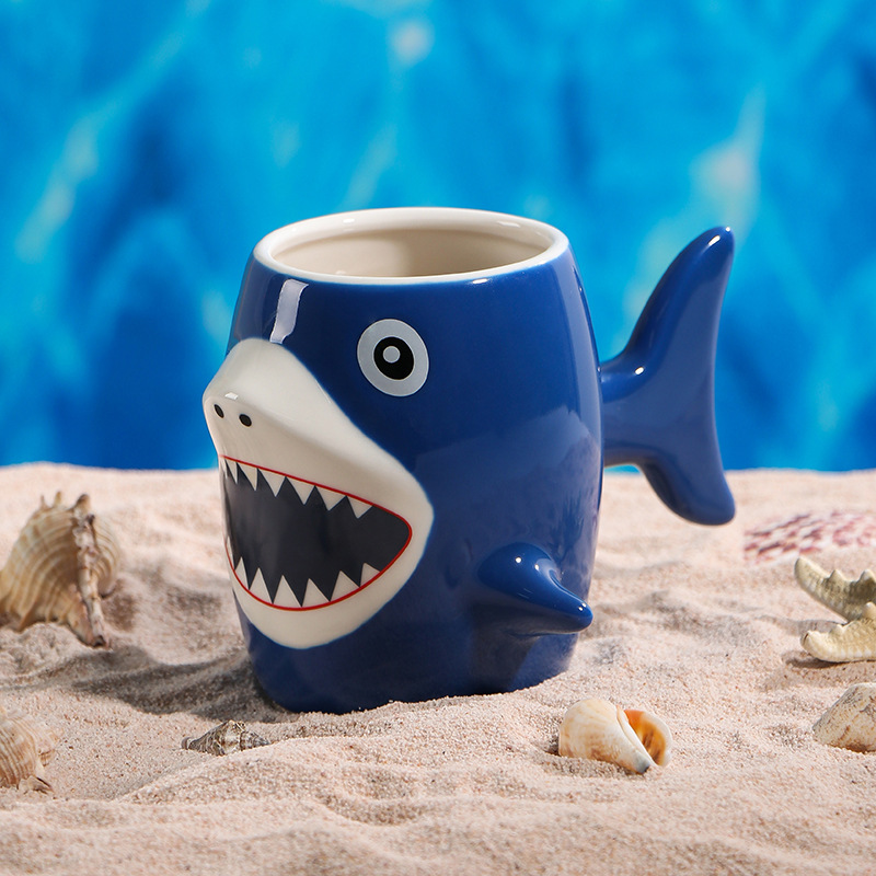 Cartoon Shark Ceramic Cup High Appearance Level Mug Coffee Cup