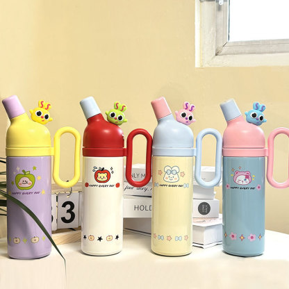 Cartoon Doll Insulated Large Capacity Straw Children's Water Cup