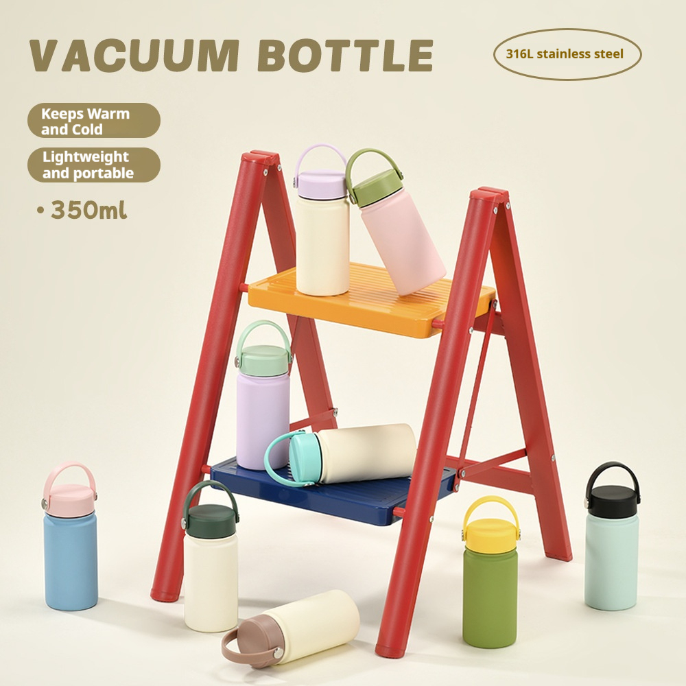 350ml Stainless Steel Sports Thermos Portable Hand-held Water Bottle