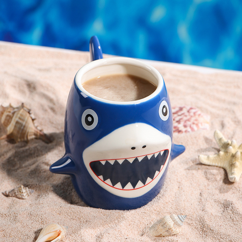 Cartoon Shark Ceramic Cup High Appearance Level Mug Coffee Cup