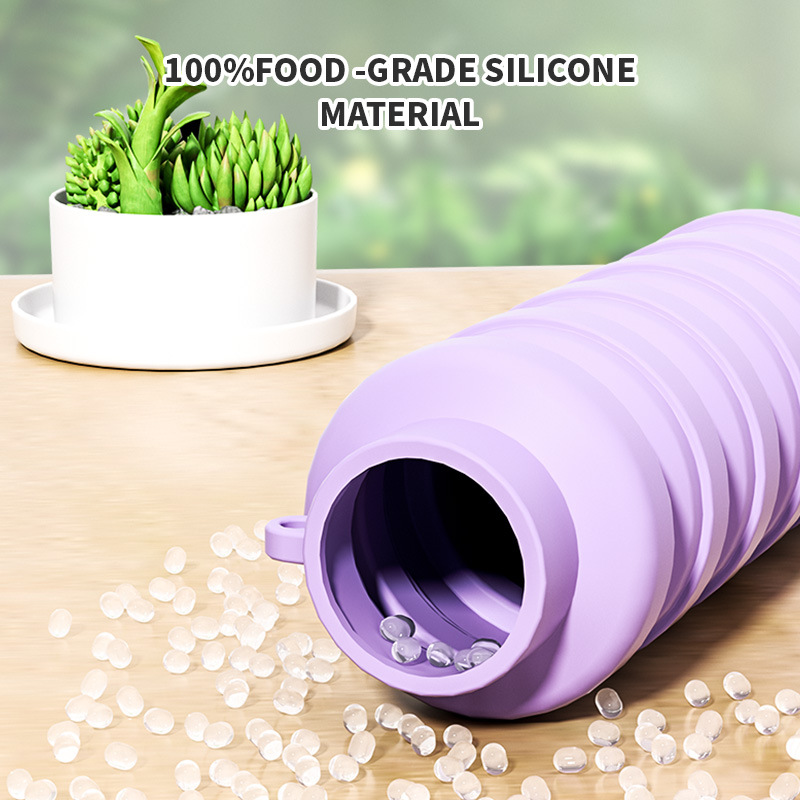 Creative Running Fitness Outdoor Sports Silicone Folding Water Bottle