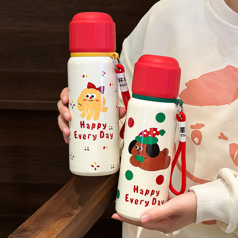 Christmas Couple Cute Large-capacity Stainless Steel Water Cups