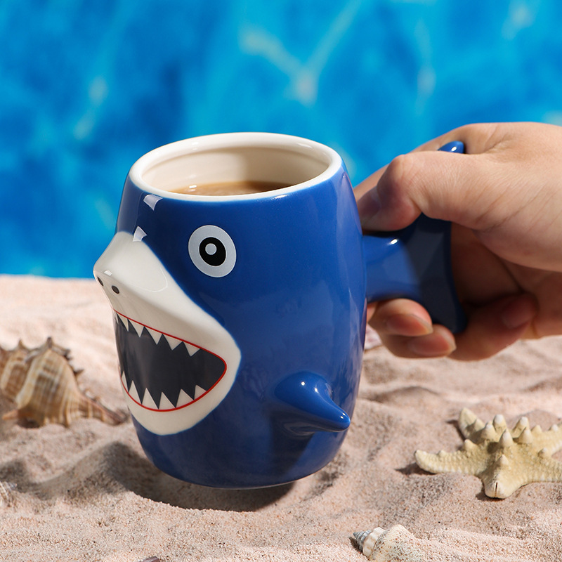 Cartoon Shark Ceramic Cup High Appearance Level Mug Coffee Cup