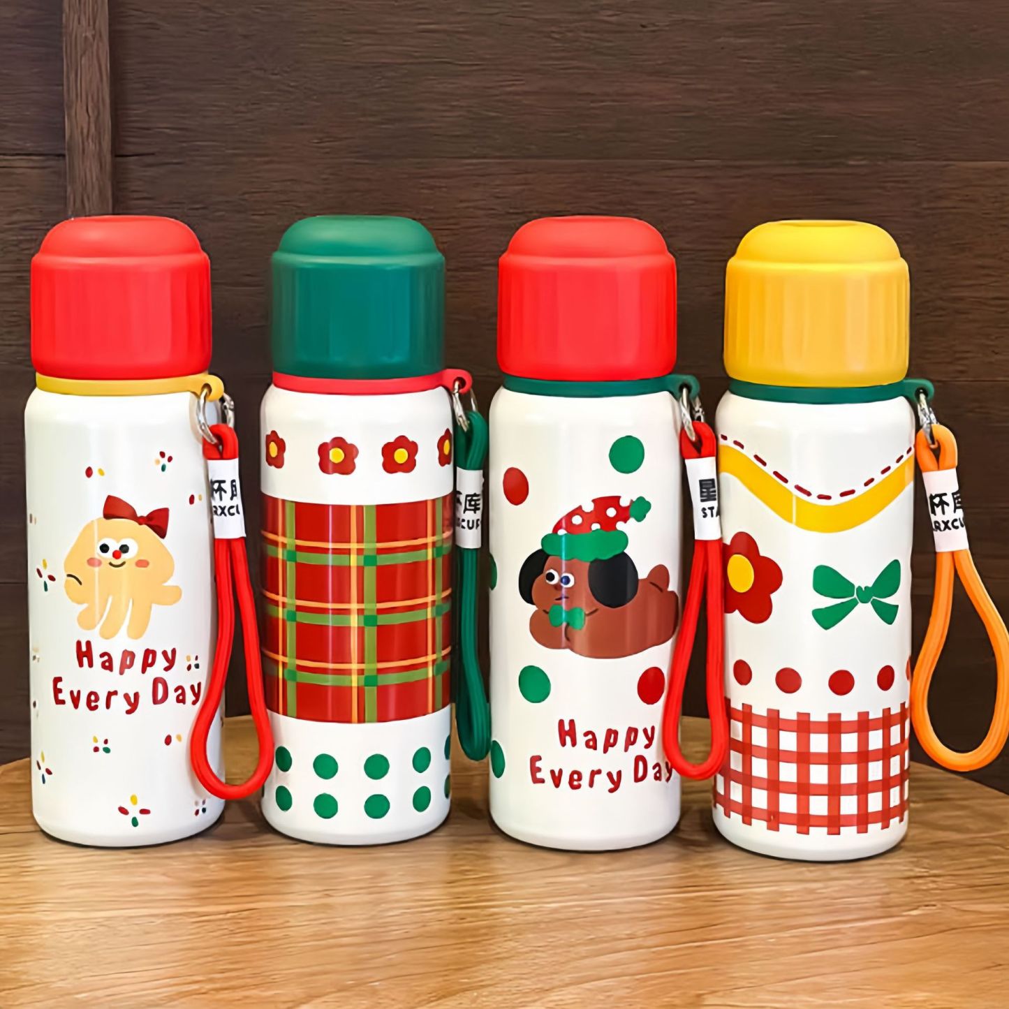 Christmas Couple Cute Large-capacity Stainless Steel Water Cups