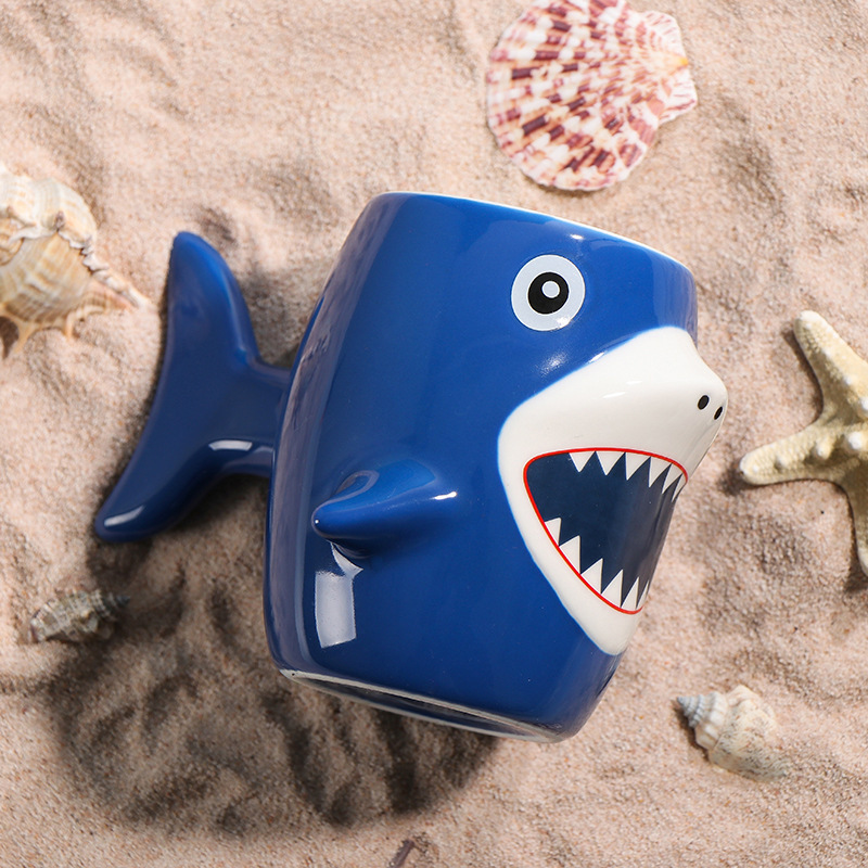 Cartoon Shark Ceramic Cup High Appearance Level Mug Coffee Cup